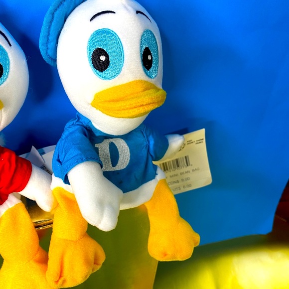 DISNEY EXCLUSIVE VTG 90s DONALD DUCK’S HUWEY LOUIE & DEWEY BEAN BAG PLUSH 7” - Picture 4 of 12
